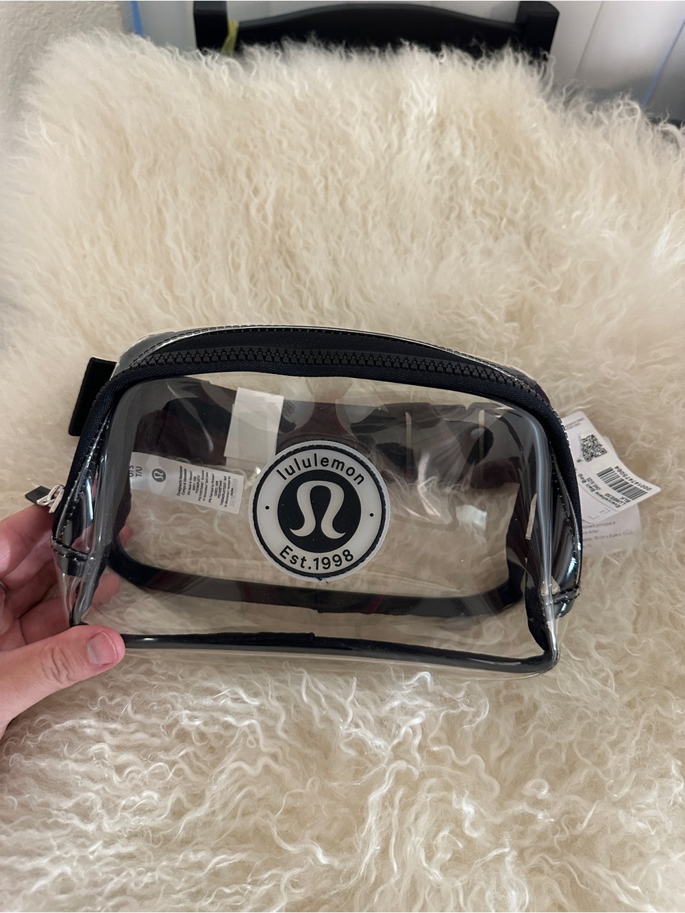 NWT Authentic Lululemon Everywhere Black Clear Belt Bag Unisex 1L